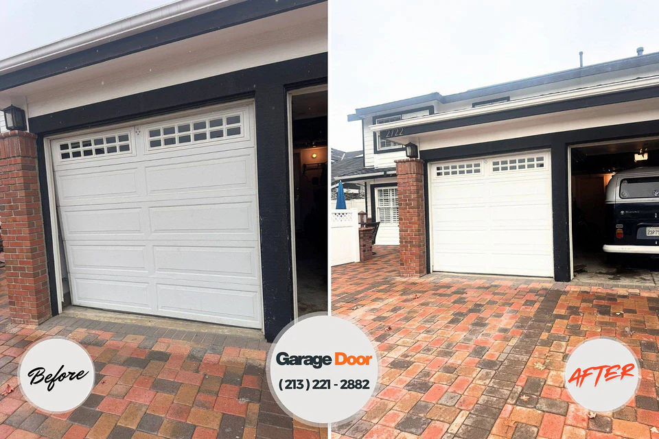 Before and after: garage door repair Minersville, PA